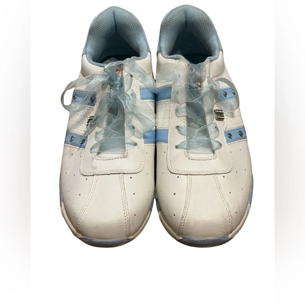 Kenneth Cole Y2K Rhinestone Sneakers Blue White Size 6
